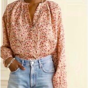 Doen Jane Blouse Top - Pink Valley Floral (Medium)